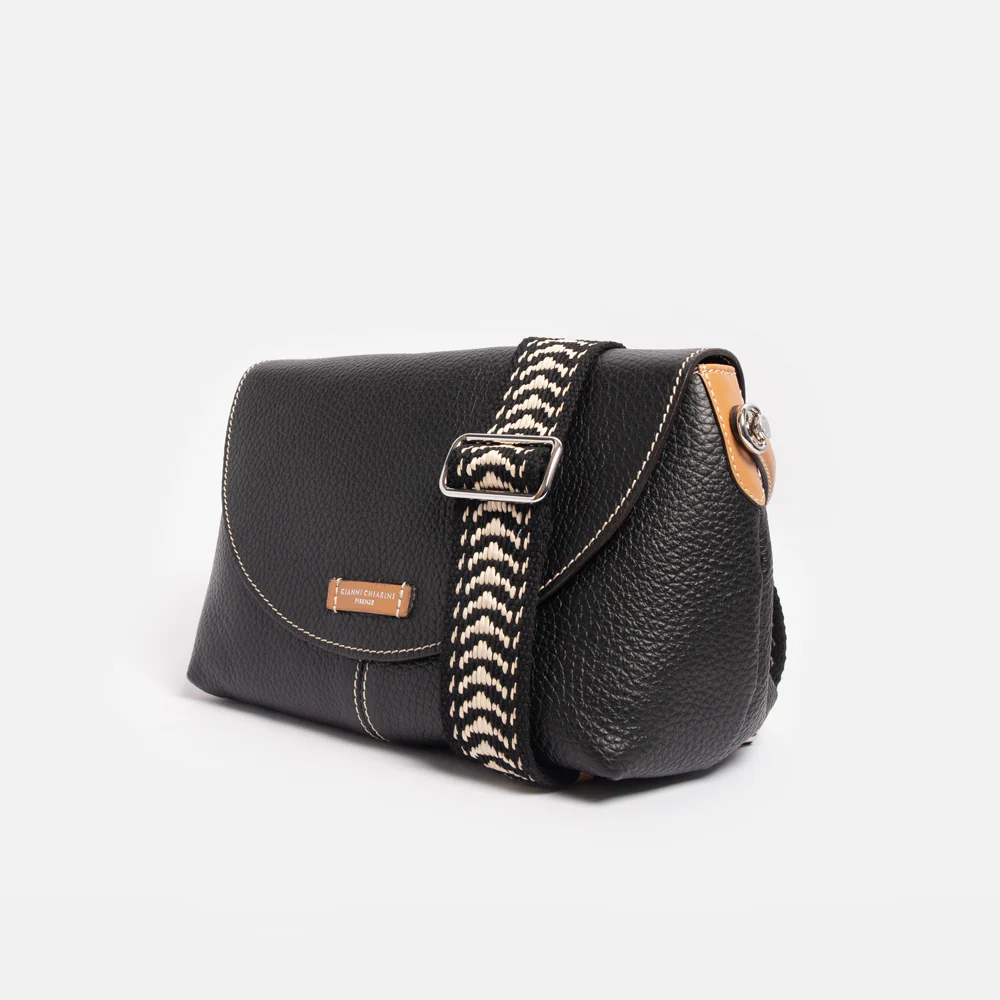 Black Leather Alessandra Shoulder Bag - Image 5