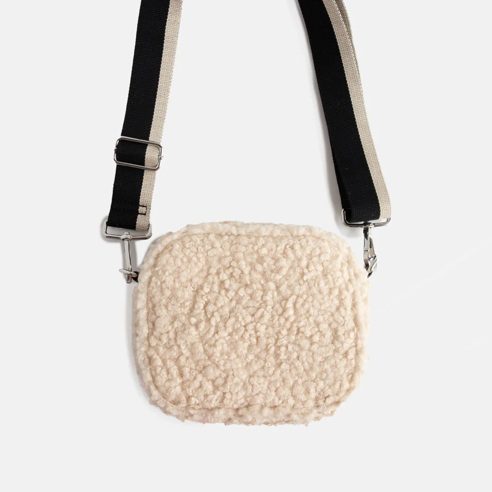 Cream Borg Camera Bag - Image 3