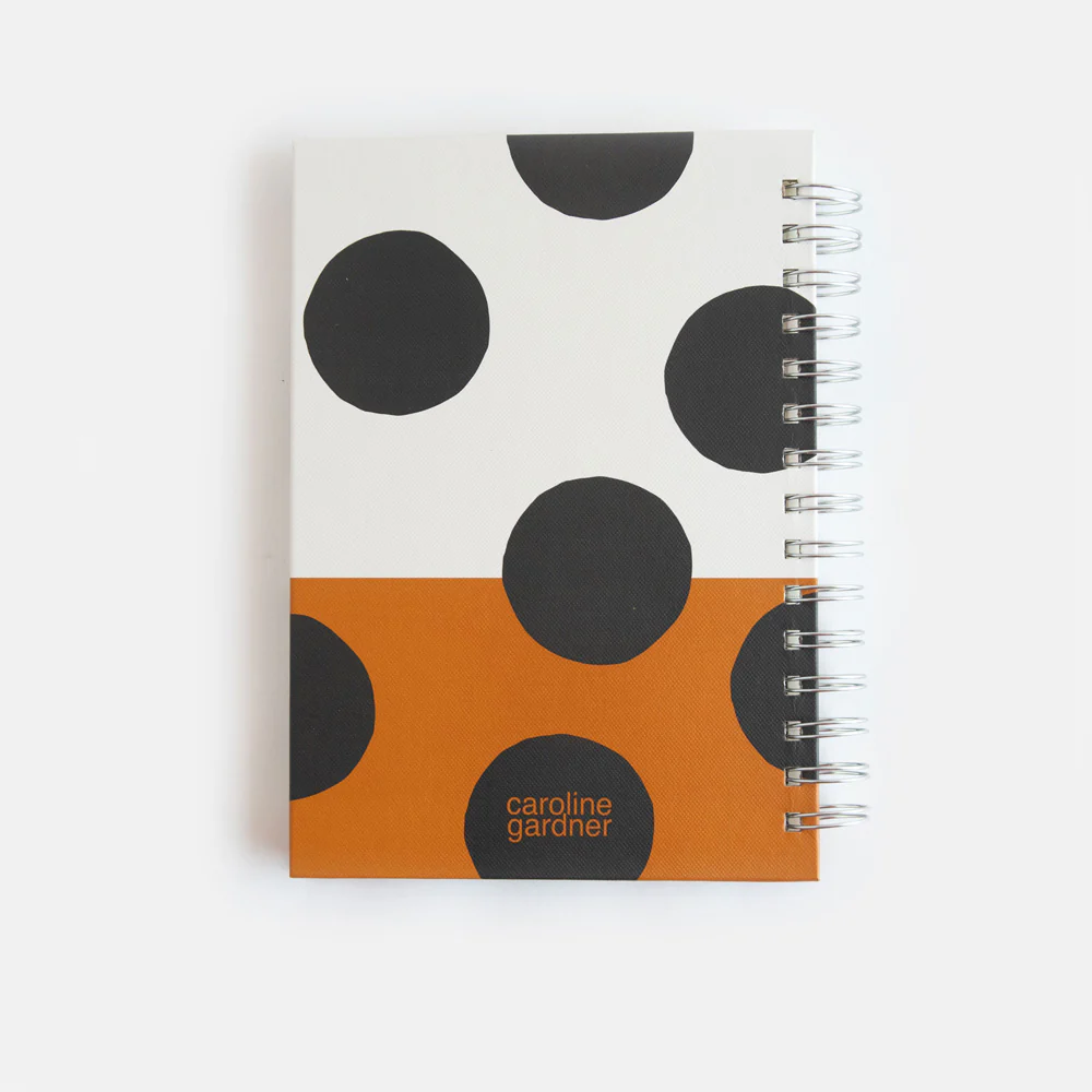 Cream/Tan Mono Spot A5 Spiral Notebook - Image 3