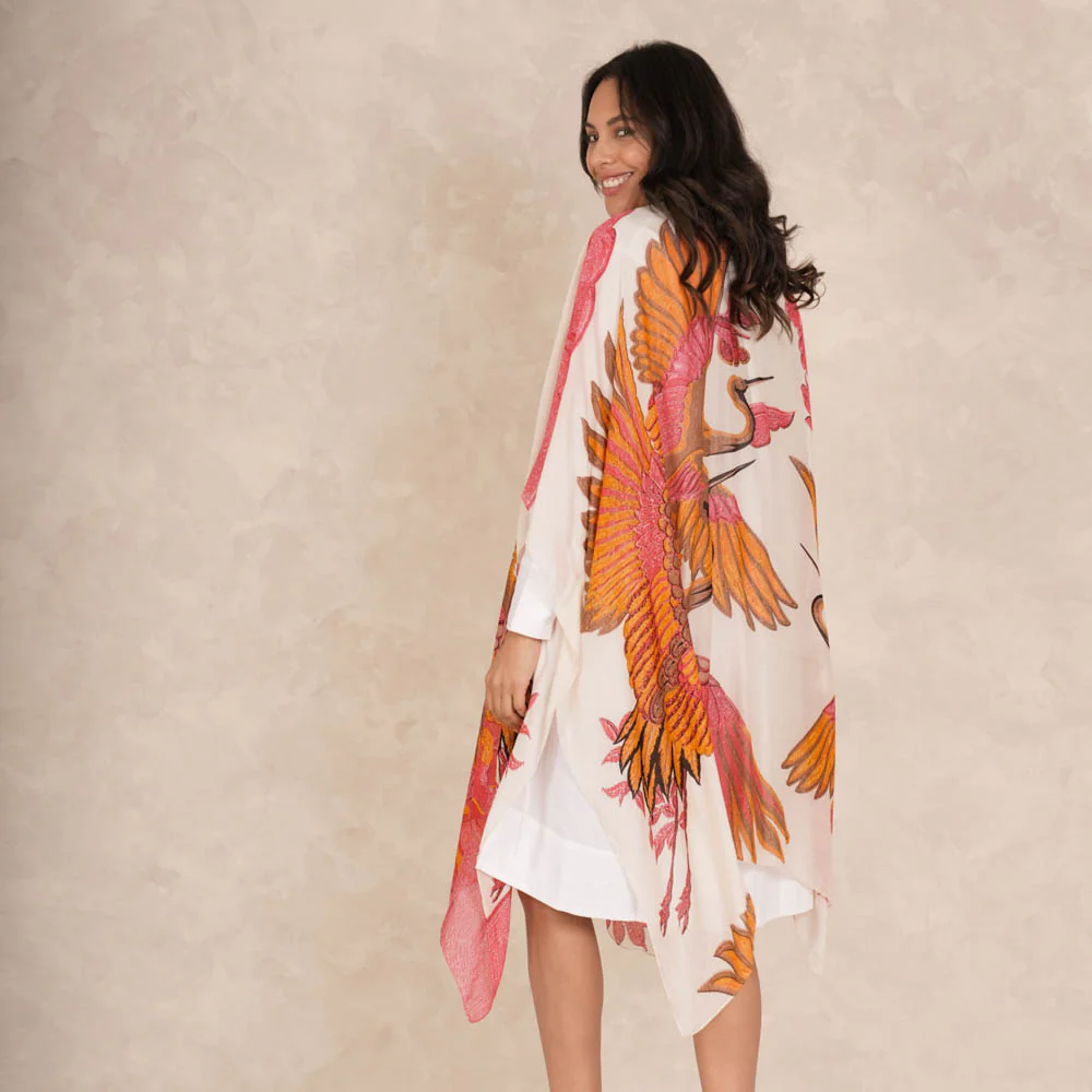 Ecru Crane Throwover - Image 3