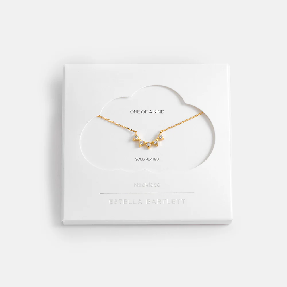 Gold CZ Bunting Necklace - Image 4