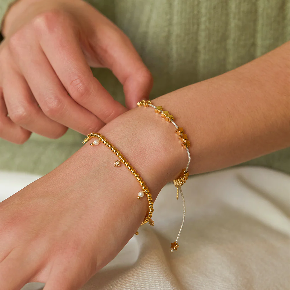 Gold & Silver Plated Stars Bracelet - Image 4