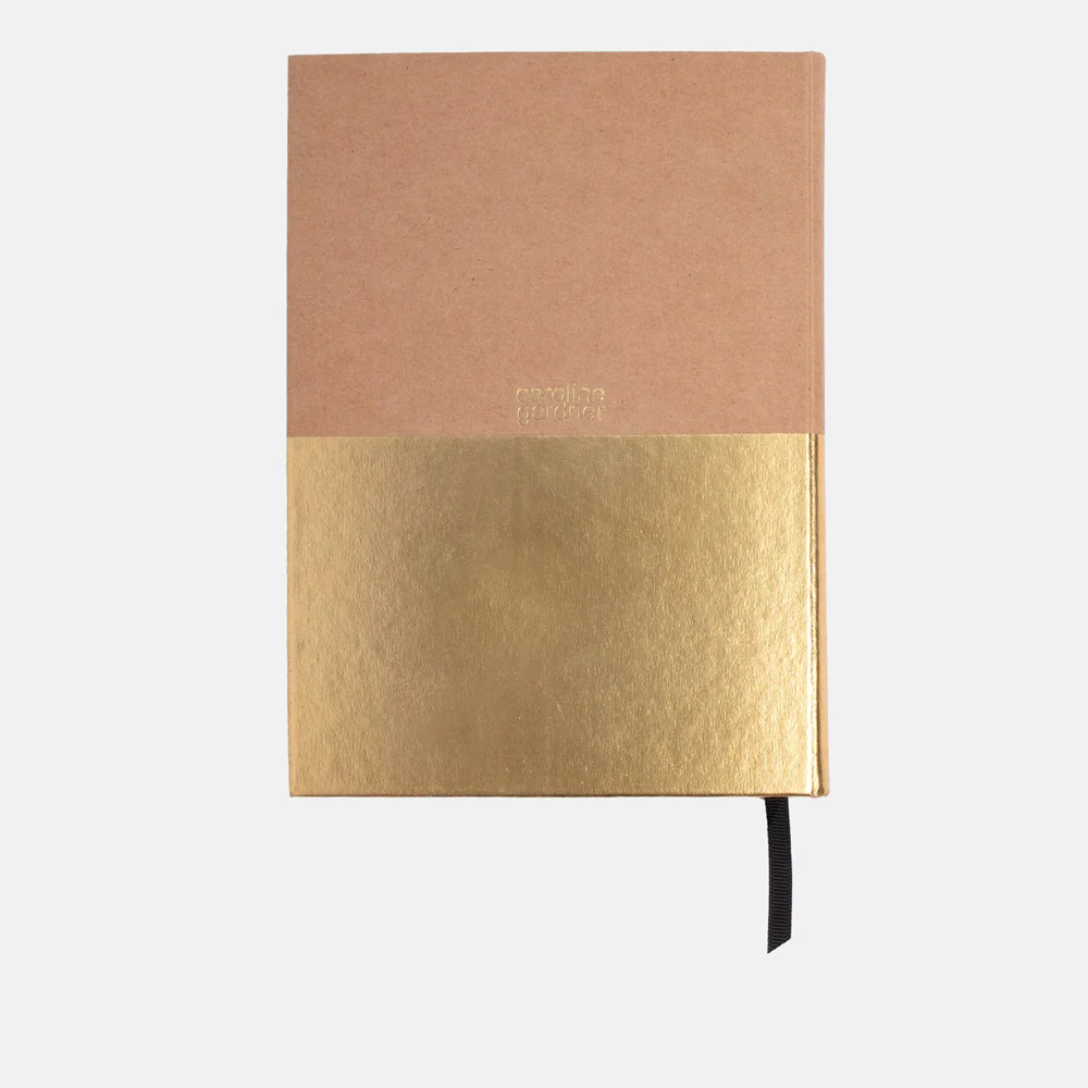 Kraft/Gold Slim Hardback Notebook - Image 3