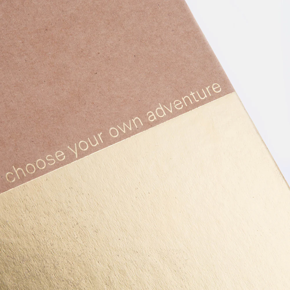 Kraft/Gold Slim Hardback Notebook - Image 4