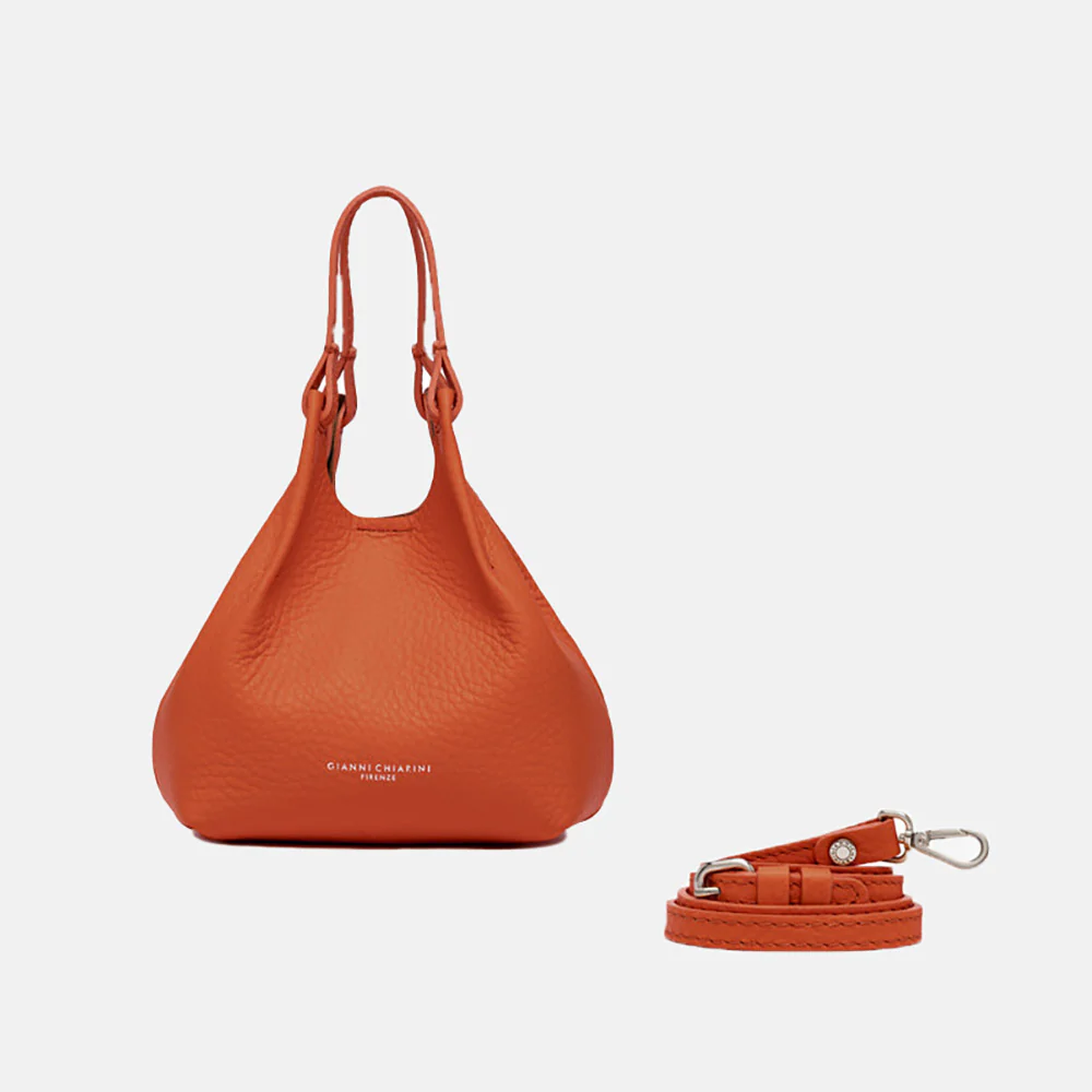 Orange Leather Dua Tote Bag - Image 3