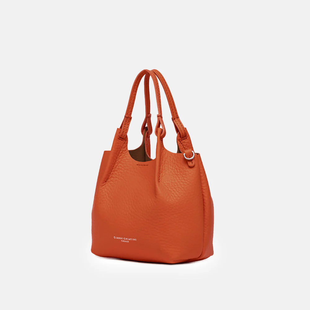 Orange Leather Dua Tote Bag - Image 5