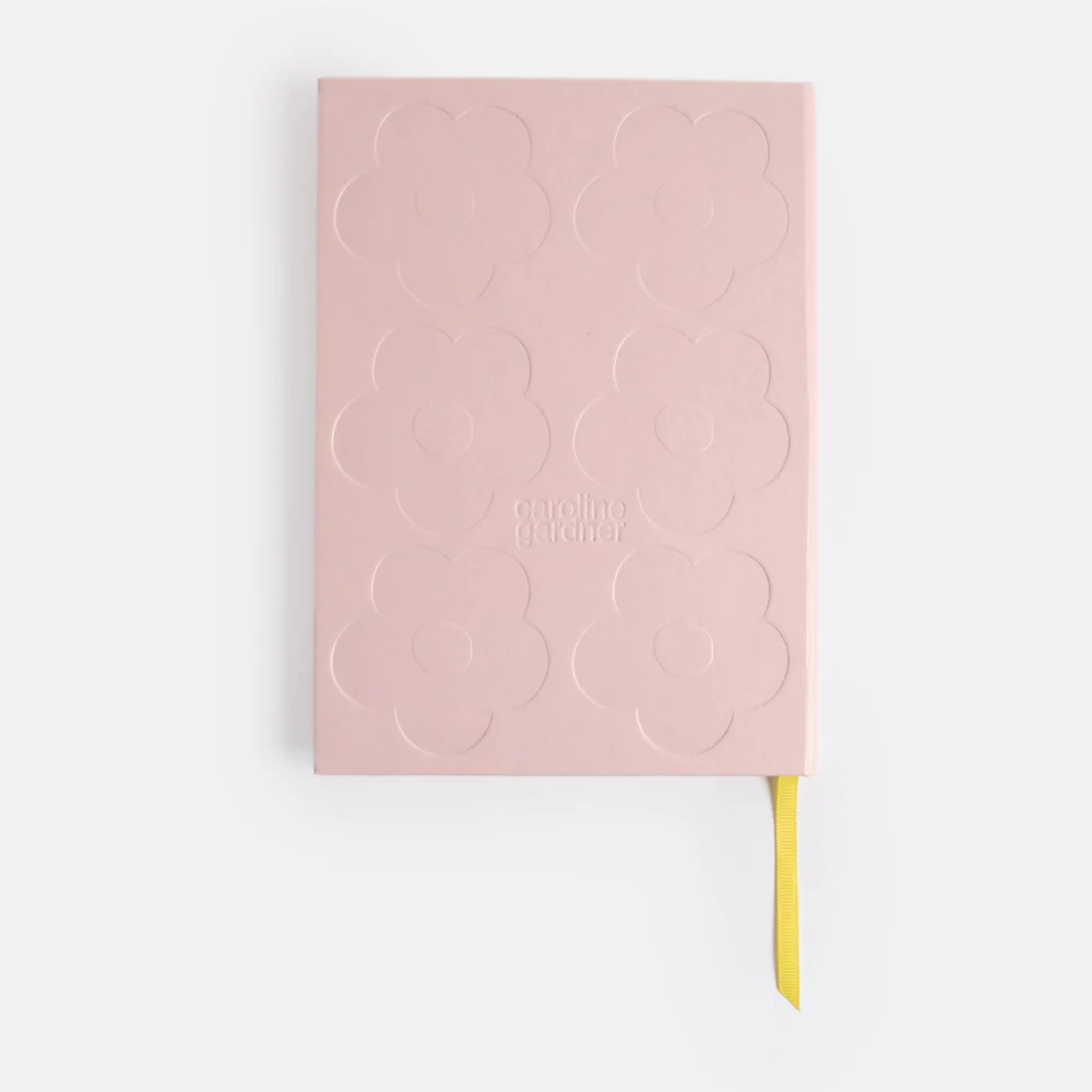 Pink Flowers Slim Hardback Notebook - Image 3