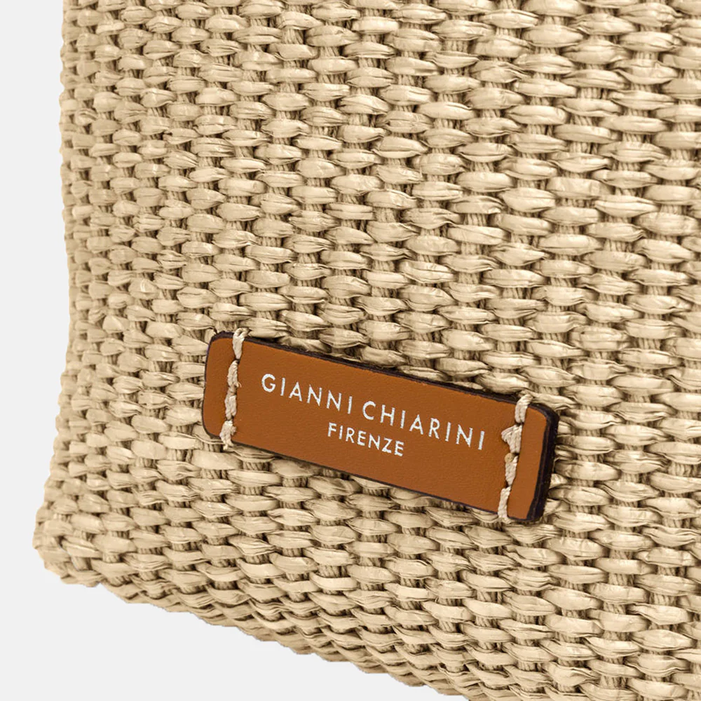 Straw/Tan Vanessa Bucket Bag - Image 3